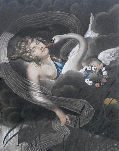 ESTAMPES D'après Villiers HUET (1772-1813) Deux estampes sur les amours des dieux...