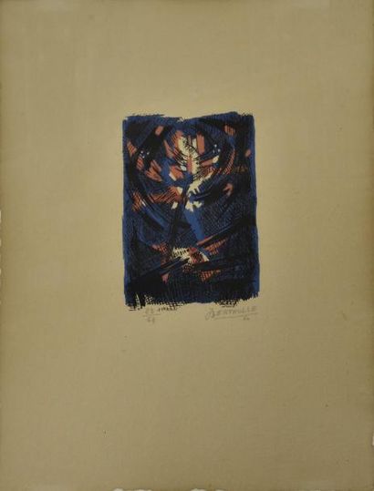 Art moderne et contemporain Jean BERTHOLLE (1909-1996) Sans titre, 1960 Lithographie,...