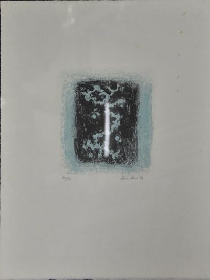 Art moderne et contemporain Léon ZACK (1892-1980) Bleu et noir. La Neige 1969 Lithographie,...