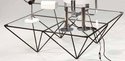 Paolo PIVA (né en 1950) - B&B Italia Table basse modèle «Alanda», structure en métal...