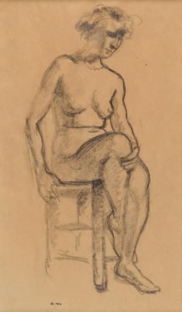 Albert Marquet (1875-1947) Nu assis
Dessin à la mine de plomb, monogrammé en bas...