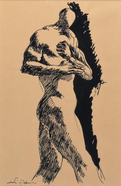 André MASSON (1896-1987) Étude d'homme
Encre signée en bas à gauche
H. 37,5 cm -...