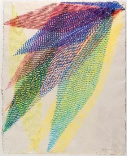 Piero Dorazio (1927-2005) Sans titre, 1953
Aquarelle, signée et datée en bas à droite
H....