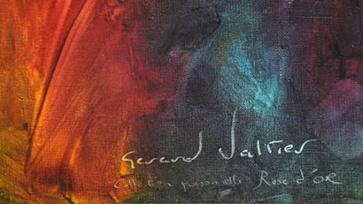 Gérard VALTIER (né en 1950) Arlequin à la lampe
Huile sur toile, signée et annotée...