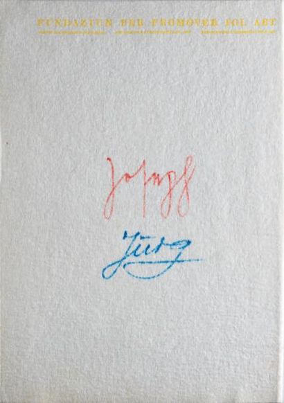Joseph BEUYS (1921-1986) et Jürg BRODMANN Feld Letters, 1974
Signatures des prénoms...