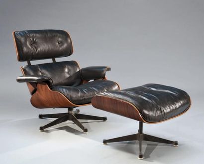 Charles (1907-1978) et Ray (1912-1982) EAMES Édition Herman Miller Fauteuil «Lounge...
