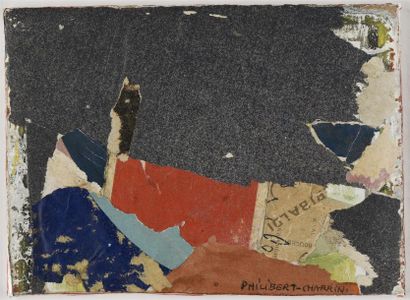 Paul PHILIBERT-CHARRIN (1920-2007) Myt
Collage, signée en bas à droite et titré et...