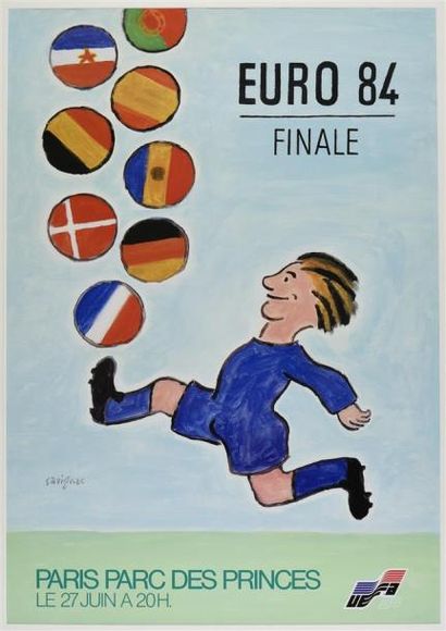 RAYMOND SAVIGNAC (1907-2002) Championnat d'Europe des Nations de football, Euro 84
Affiche...