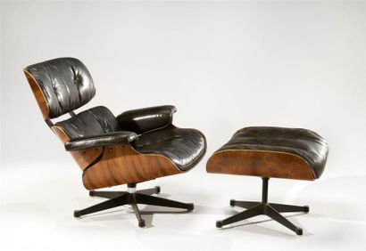 Charles (1907-1978) et Ray (1912-1982) EAMES Édition Herman Miller Fauteuil «Lounge...