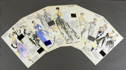 null Cahiers bleu, l'Officiel de la Couleur, 1953-1954
Réunion de 76 planches de...