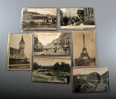 null Rare ensemble de cartes postales, début du XXe siècle 16 cartes postales illustrées...