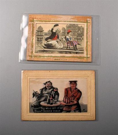 null Cartes postales satiriques, période de la Guerre 1914-1918
Vignettes tissées...