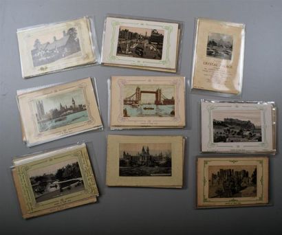 null Grande-Bretagne, début du XXe siècle 26 cartes postales illustrées de vignettes...