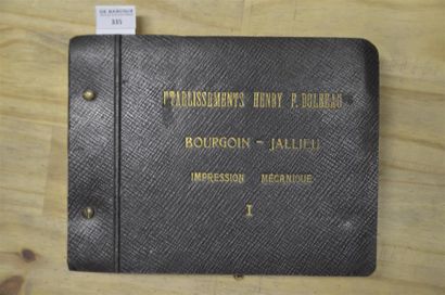 null Album d'empreintes, H. F. Dolbeau à Bourgoin-Jallieu, vers 1950
Variations autour...