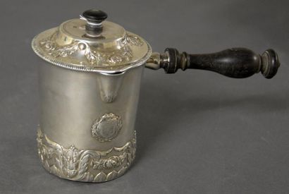 null Verseuse couverte «de voyage» à manche droit en argent
Paris, 1798-1808
Maître-Orfèvre:...