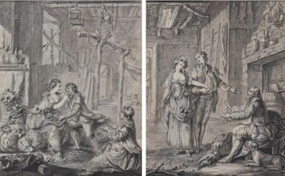 François Marie Isidore QUEVERDO (Josselin 1748 - Paris 1797) La consolation de l'Amour
Les...