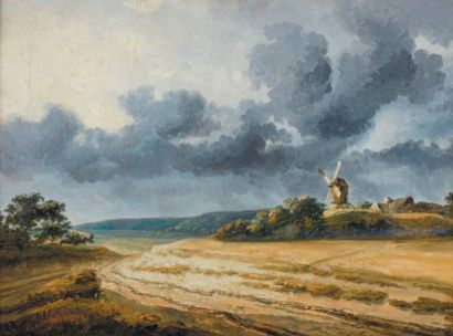 Georges MICHEL (1763-1843) * Paysage au moulin
Huile sur toile
H. 51 cm - L. 68 ...