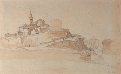 François Auguste RAVIER (1814-1895) Les falaises et les remparts de Crémieu (recto)
Environ...