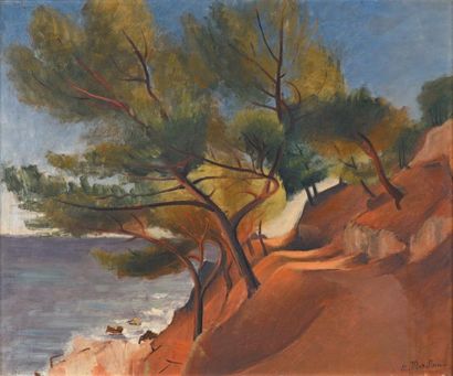 Etienne MORILLON (1884-1949) Chemin côtier
Huile sur toile, signée en bas à droite
H....
