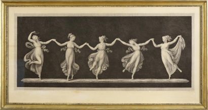 Giovanni Martino de BONI (1753-1831) Cinq danseuses se tenant par la main, d'après...