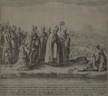 Dessins - Oeuvres sur papier Jacques CALLOT (1592 - 1635) Saint Mansuy, pièce encore...