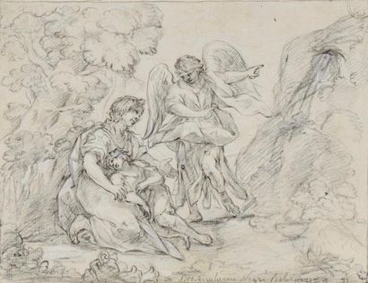 Dessins - Oeuvres sur papier Girolamo NEGRI il Boccia (Bologne, vers 1648-1720) Agar...
