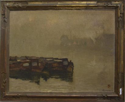 Art moderne et contemporain Narcisse HENOCQUE (1879-1952)
Péniche sur la Seine (?)
Huile...