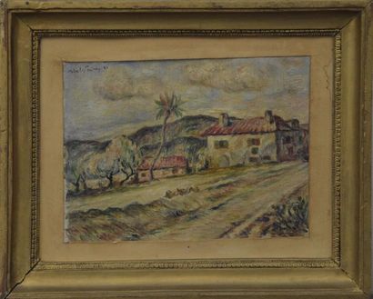 null Abel Jules FAIVRE (1867-1945) Maison méridionale Huile sur toile signée en haut...