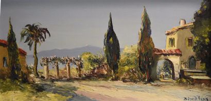 Art moderne et contemporain BERARD, (1899 – 1978, Louis BISSINGER dit) Villa provençale...