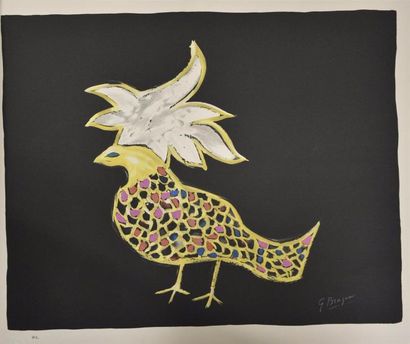 Dessins - Oeuvres sur papier Georges BRAQUE (1882-1963) Oiseaux Impression offset,...