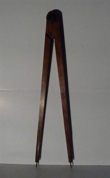 null Compas de forestier en bois L. 79,5 cm