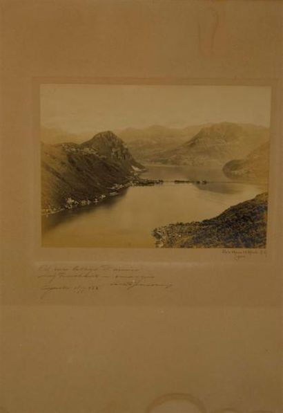 PHOTOGRAPHIE Herbert RÜEDI (actif entre 1900 et 1950) Deux vues du Lac de Lugano...