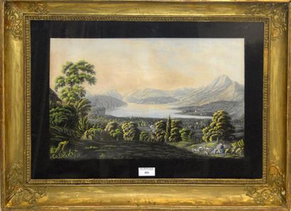 Tableaux du XIXe siècle et Ecoles régionales Friedrich WEBER (1792-1847) Vue du lac...