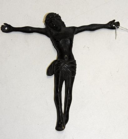 Art populaire et Objets de curiosité Christ d'applique en bronze XIXe siècle H. 16...