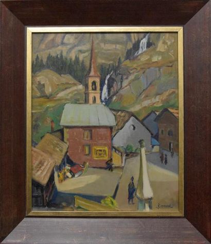 Art moderne et contemporain Joseph Victor COMMUNAL (1876-1962) La place de l'église...