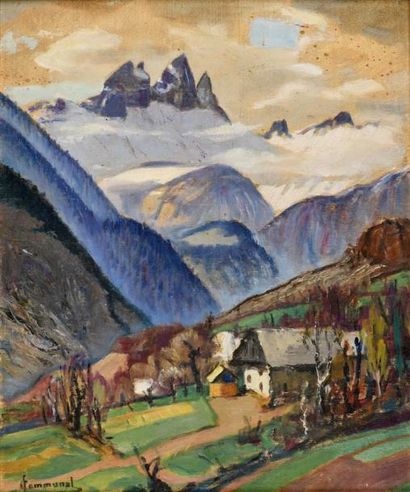 Art moderne et contemporain Joseph Victor COMMUNAL (1876-1962) Les Aiguilles d'Arves,...