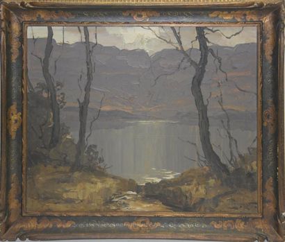 Art populaire et Objets de curiosité Lucien POIGNANT (1905-1941) Lac d'Annecy ou...