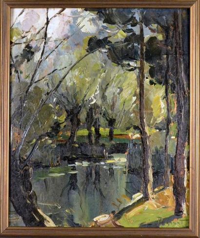 Art moderne et contemporain Lucien POIGNANT (1905-1941) Ruisseau en Combe de Savoie...
