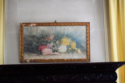 Marguerite VAUDEXAL (école de la fin du XIXe siècle) Pivoines
Aquarelle, signée en...