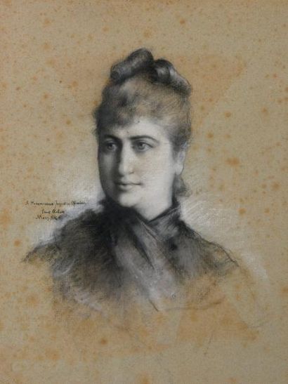 Léo Paul Samuel ROBERT (1851-1923/24) Portrait de Jacqueline Offenbach (1858-1936)
Dessin...