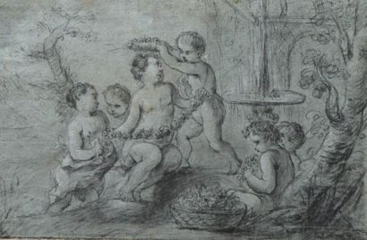 null Ecole flamande du XVIIIe siècle

Le couronnement d'un putti

Pierre noire et...