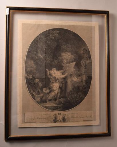 null D'après FRAGONARD

Une paire de gravures encadrées : 

Le serment d'amour, gravé...