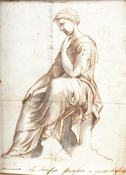null Ecole italienne du XVIIe siècle

Femme assise

Plume et encre brune sur trait...