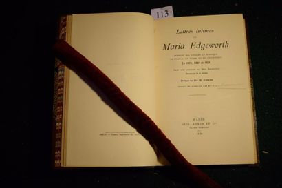 null [EDGEWORTH (Maria)]. Lettres intimes de Maria Edgeworth pendant ses voyages...