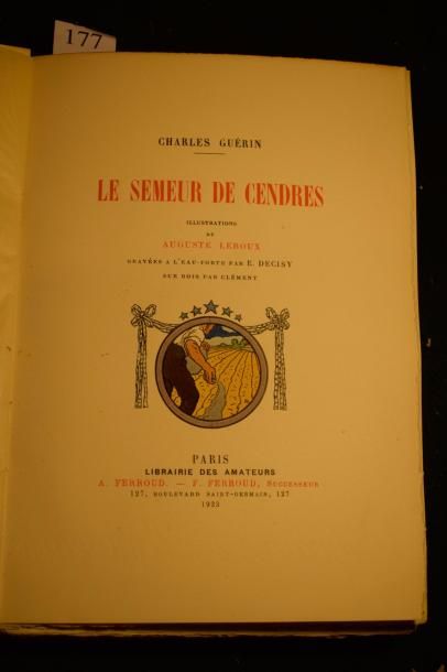 null GUÉRIN (Charles). Le Semeur de cendres. Paris, A. Ferroud - F. Ferroud, Successeur,...