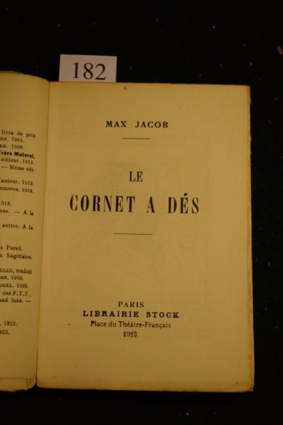 null JACOB (Max). Le Cornet à dés. Paris, Librairie Stock, 1923. In-16 broché.

ÉDITION...