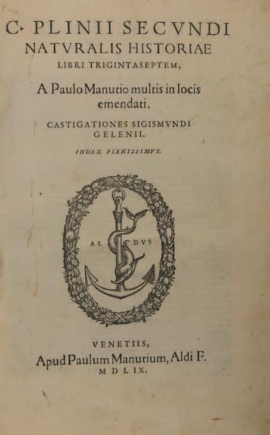 null [PLINE]. C. Plinii Secvndi Natvralis Historiae. Libri trigintaseptem […]. Venetiis,...