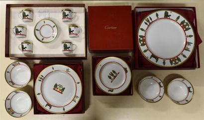 null LIMOGES POUR CARTIER - LA MAISON DE LOUIS CARTIER Partie de service de table...