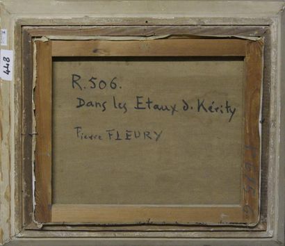 null Pierre FLEURY (1900-1985)
Dans les étocs de Kerity 
Huile sur toile signée en...