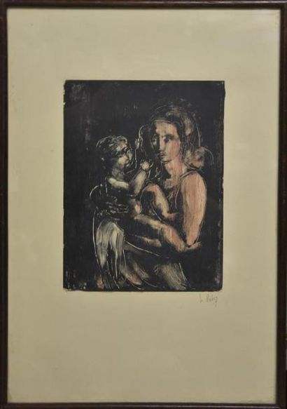 null Henri PATEZ (né en 1927) La tentation de Saint Antoine Suite de huit lithographies...